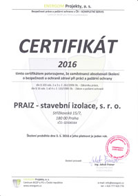 Certifikát BOZP a PO